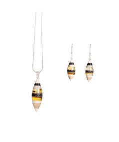 FLOATS earrings baltic amber + wood + Sterling silver, by Amberwood Marta Wlodarska