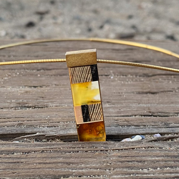 Klimt 1 inspired Slim necklace